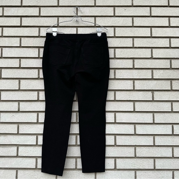 Eileen Fisher Petites Black Tencel Stretch Ridge Pull On Slim Skinny Jeans - Picture 7 of 10